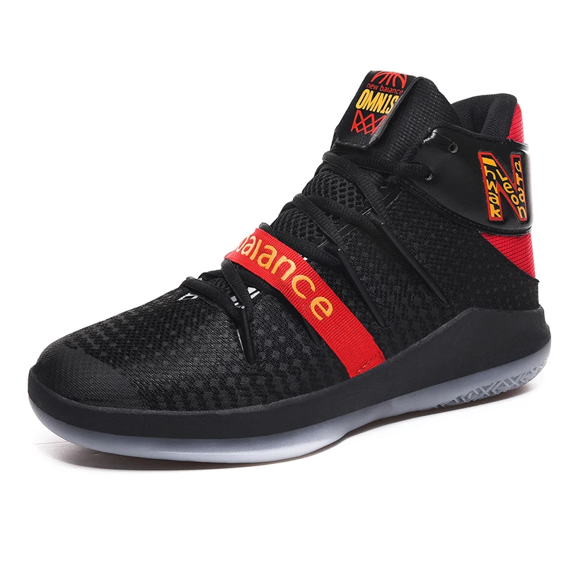 Black Red Мужские кроссовки для баскетбола, Нескользящие высокие кроссовки для мужчин, хорошее качество, мужские кроссовки, Брендовая обувь, крутая Баскетбольная обувь для мужчин - Цвет: Black Red