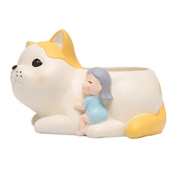 

Vessels of Flowers and Planters Beautiful Canon Vaso Floral Nursery Pots Resin Desktop Cartoon