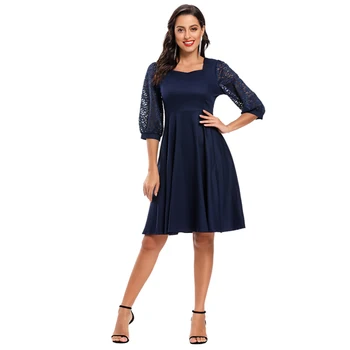 

New Lace Embroidery Chiffon dresses Wedding party sumer dress woman gown prom fashion clothes