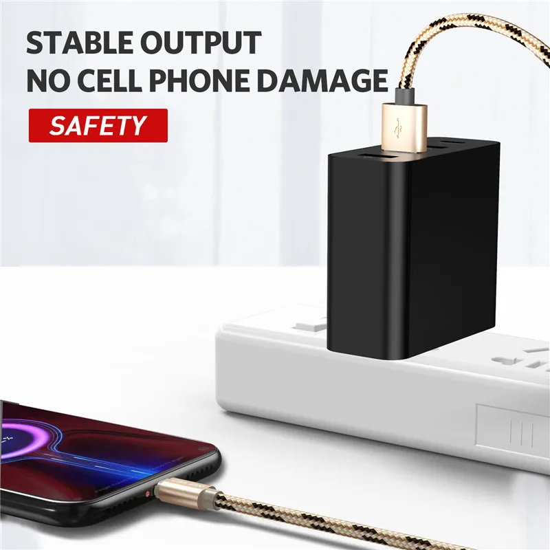 USLION кабель Micro USB для samsung, Xiaomi, huawei, планшета, Android, Micro USB, шнур для зарядки телефона, 2,4 А, кабель для зарядки и передачи данных, адаптер