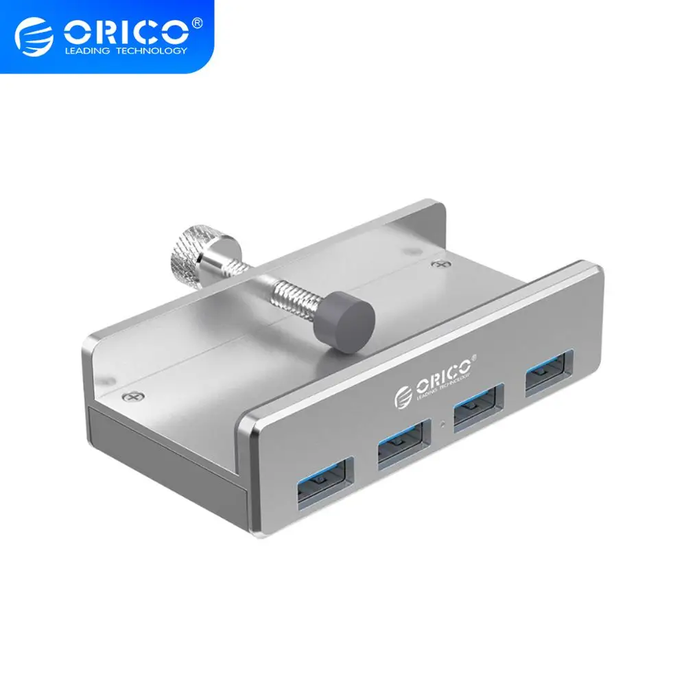 

ORICO Aluminum 4 Ports USB 3.0 HUB High Speed USB Splitter Adapter Clip-type USB Splitter for Desktop Laptop With USB Power Port