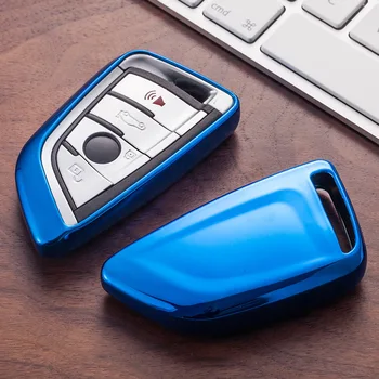 

Soft TPU Charms Keychain Car Key Case Cover Shell Protector For BMW X5 F15 X6 F16 G30 7 Series G11 X1 F48 F39 Keyring Holder