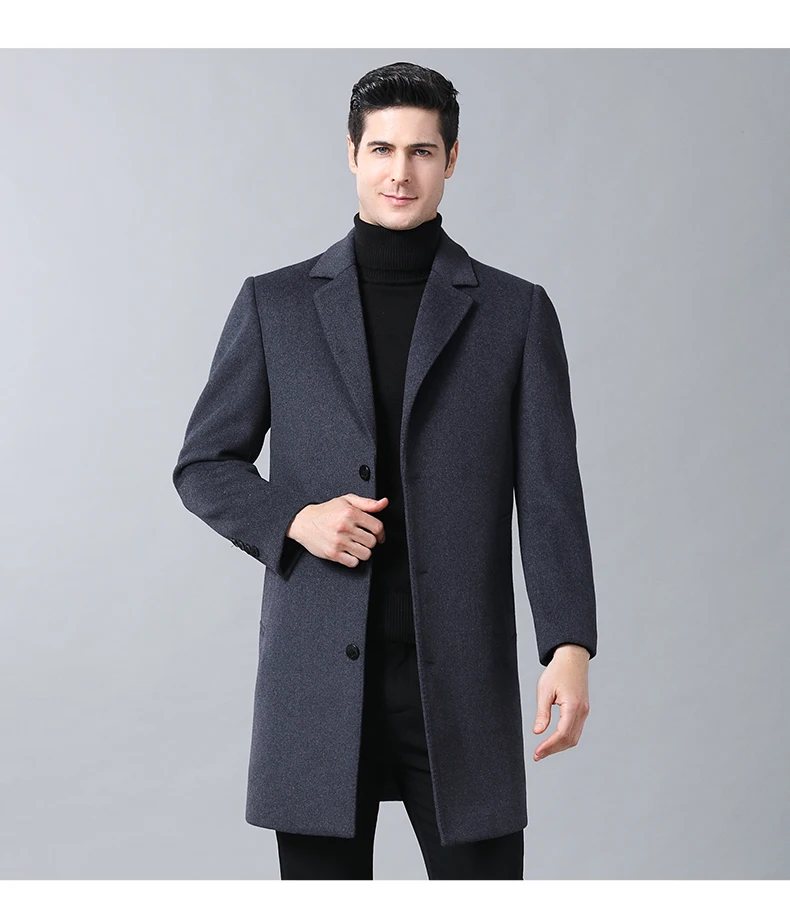 10XL 8XL 6XL Зимняя шерстяная куртка мужская Высококачественная шерстяная облегающее пальто в повседневном стиле с воротником шерстяное пальто мужская длинная хлопковая куртка с воротником