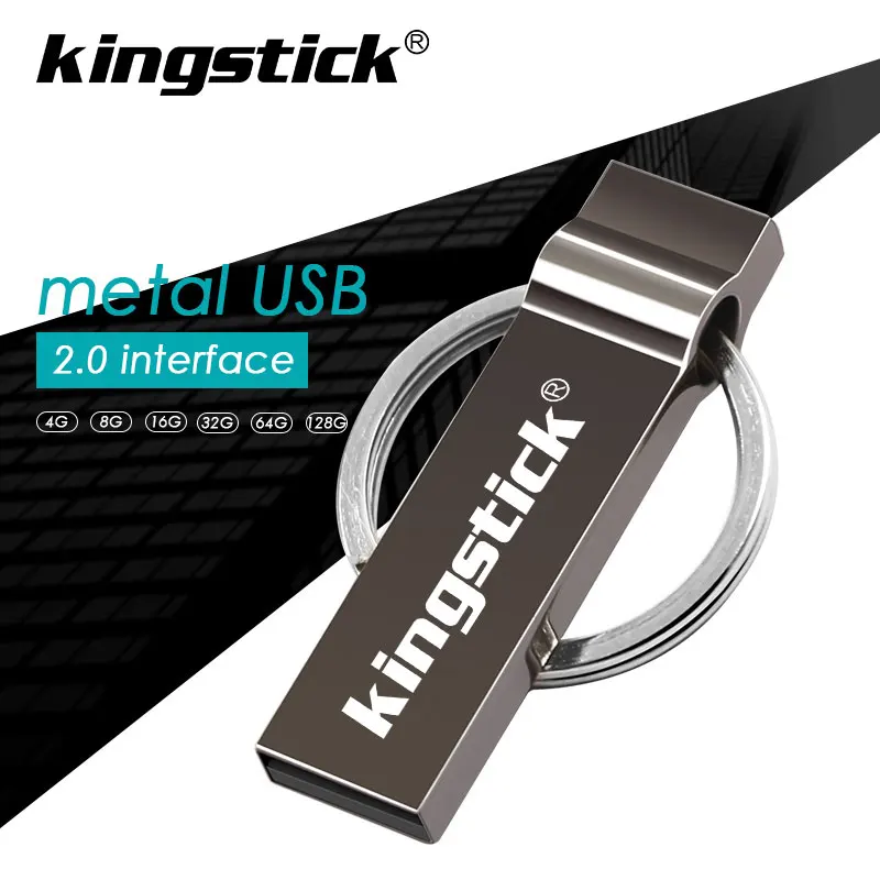 Usb флеш-накопитель 4 GB/8 GB/16 GB/32 GB/64 GB 128GB Водонепроницаемый металлический брелок для ключей карта pendrive Memory Stick usb-диск