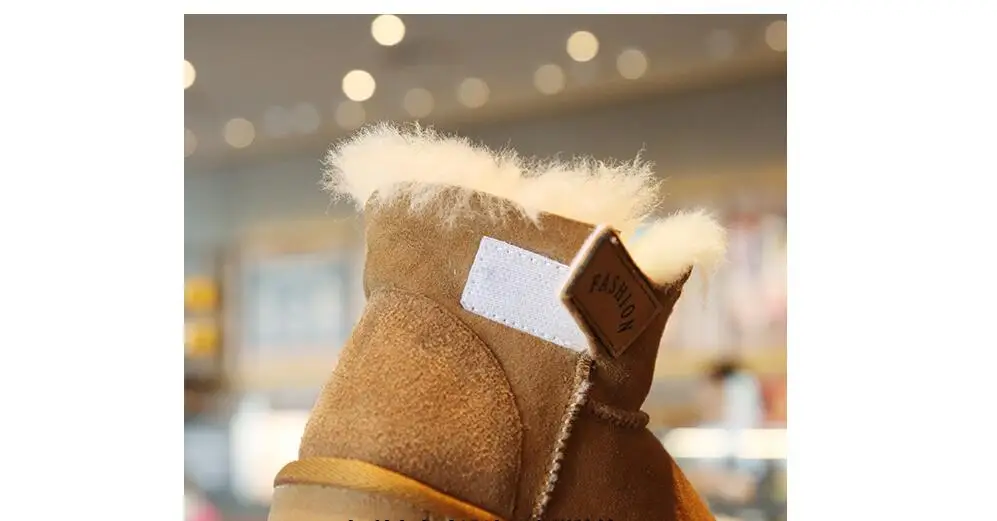 Размер 21-37, зимние детские ботинки на натуральном меху мягкие теплые ботинки для маленьких девочек ботильоны для мальчиков ботинки для девочек из натуральной кожи
