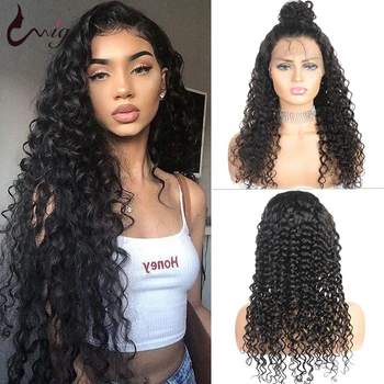 

Brazilian Deep Wave Lace Front Human Hair Wigs Pre Plucked 13x6x1 lace Part wig Remy Lace Wigs For Black Women Uwigs