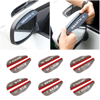 

1 pair Black Car Rearview Mirror Rainproof Eyebrow Cover flexible PVC rain blade rain cover for Renault Opel Lada Kia Alfa Etc.