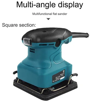 

100x100mm Square Air Orbital Sander Central Vacuum Ready Pneumatic Sanding Machine with 11 Sheets of Abrasive Paper &sponge Pad