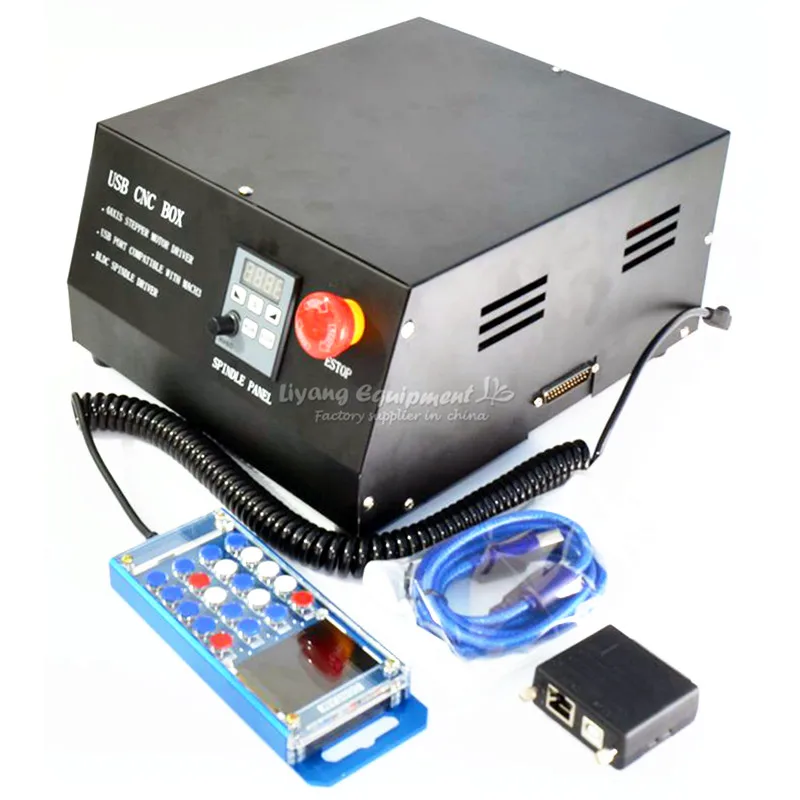 DC Brushless spindle drive 4axis cnc control box MACH3 parallet port manual pulse conversion card kit for engraving machine | Инструменты