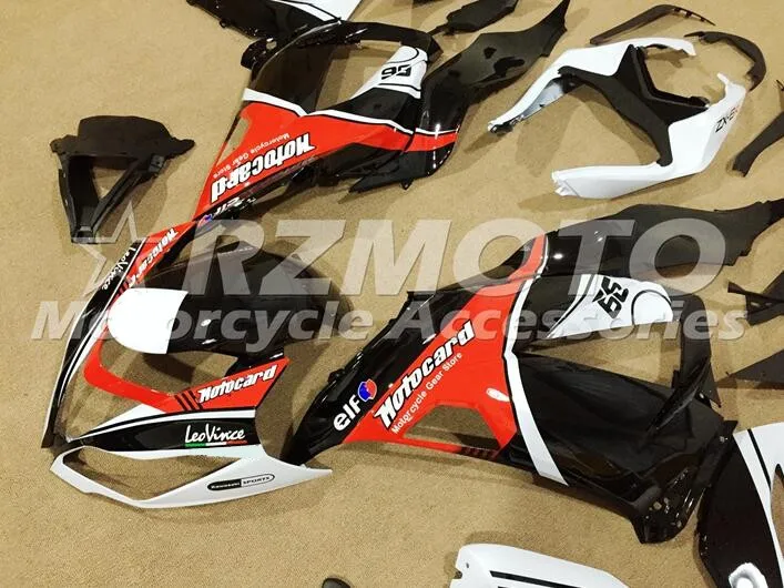 ABS полный обтекатель комплект подходит для Kawasaki ZX6R 2013 Обтекатели ZX-6R Ninja 636 599 холодный красный черный