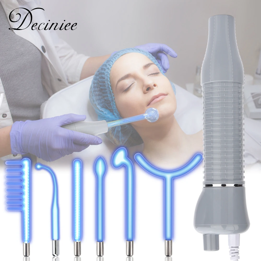 6 In 1 Blue Light Skin Therapy Wand Portable High Frequency Machine