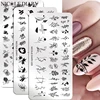 NICOLE DIARY Leaves Flower Stripe Design Stamping Plates Abstract Lady Face Nail Stamp Templates Leaf Floral Printing Stencil ► Photo 1/6