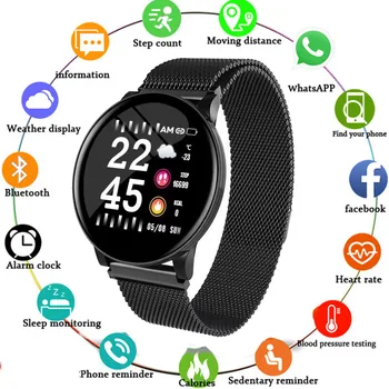 

W8 Smart Watch IP67 Waterproof Heart Rate Blood Pressure Blood Oxygen Monitoring Weather Forecast Smart Sports Watch For Adults