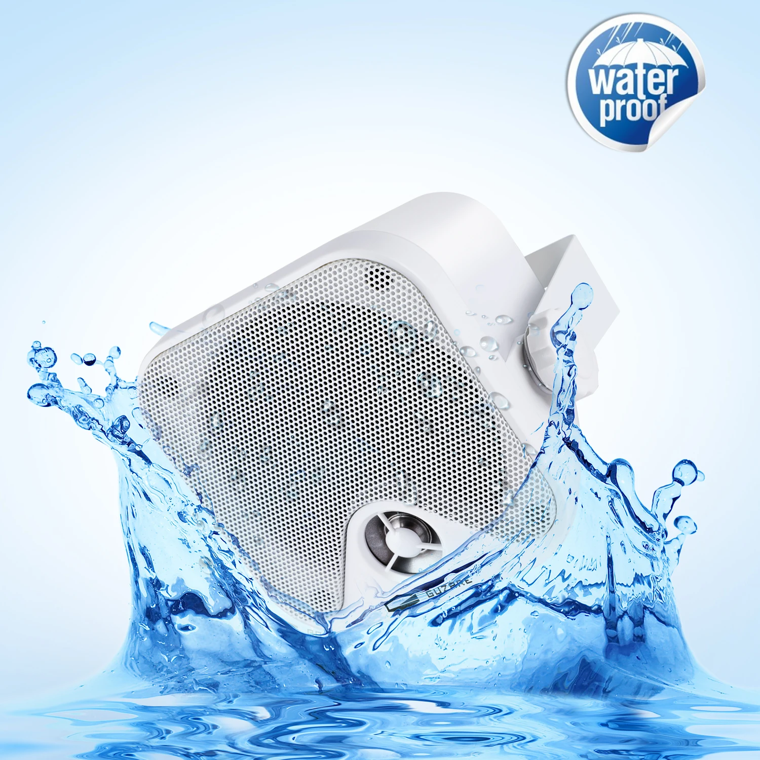 100W 4" Waterproof Marine Box Heavy Duty Speaker Outdoor Marine Speaker Surface Mounted For Boat Yacht Golf Cart Tractor Truck