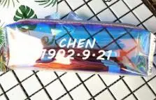 Kpop чехол для карандашей GOT7 TWICE EXO Seventeen разноцветный Радужный лазерный чехол для карандашей ПВХ сумка для канцелярских принадлежностей Милая коробка для карандашей - Цвет: CHEN
