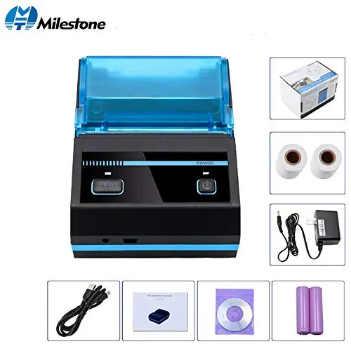 mini printer cheap Milestone MHT-P5801 Mini Protable Bluetooth Thermal Printer 58MM/2inch Receipt Printing Store Shop Business Office мини принте tiny photo printer