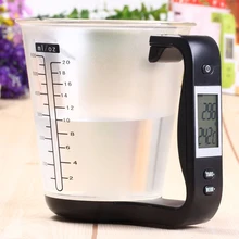 Escala eletrônica copo de medição cozinha escalas digital 4 em 1 beaker libra ferramenta display lcd medição temperatura copos