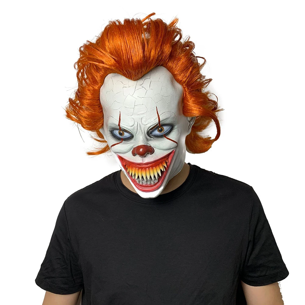 Stephen King's It Mask Pennywise одежда для клоуна Маска Клоун маска на Хеллоуин для косплея костюм реквизит Праздничный костюм нарядное платье