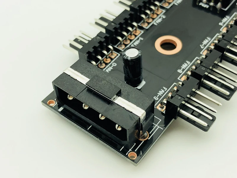 Newest Black PC 1 to 10 4Pin Molex Cooler Cooling Fan Hub Splitter Cable PWM 12V 4Pin Power Supply Adapter For PC Miner Mining