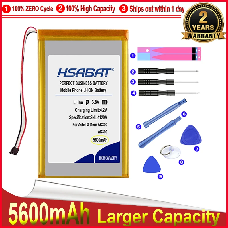 HSABAT 0 цикл 5600 мАч PR-754680N Аккумулятор для IRIVER Astell &amp Kern AK300 AK320 AK380 | Электроника