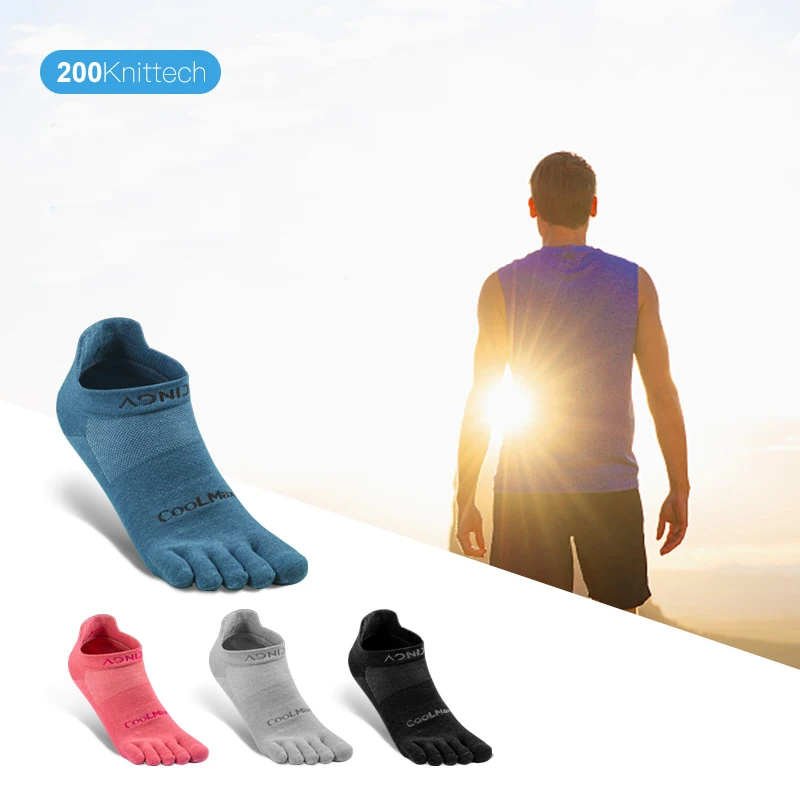 AONIJIE 1 Pair Quick Drying Five Toes Sock Breathable Low Cut Socks Ultralight For Outdoor Camping Hiking Trail Running Marathon