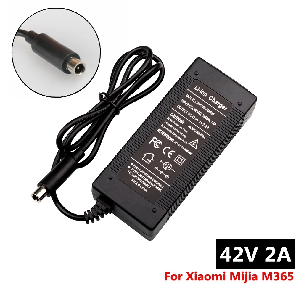 42V 2A Lithium Battery Charger for Electric Scooter Charging Adapter