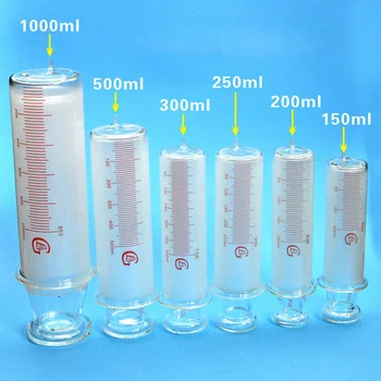 

150ml 200ml 250ml 300ml 500ml 1000ml glass syringe fine outlet