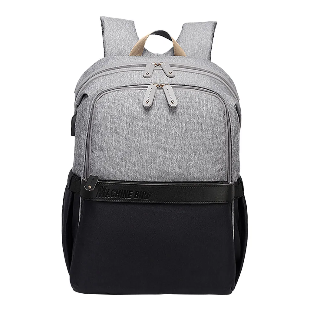 50# Women Backpacks Waterproof Large-capacity Trave Bag Color Matching With USB Women Backpack Mochilas School Bags For Girls