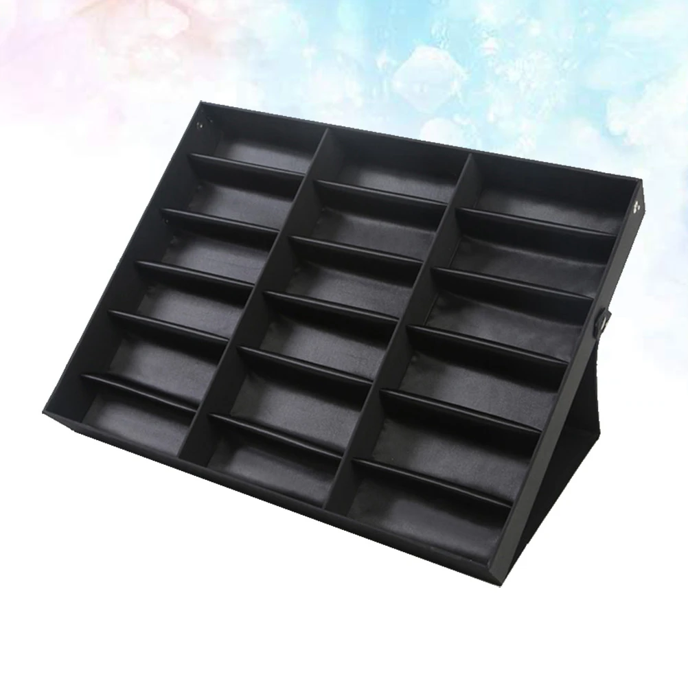 

18 Grids Sunglasses Organizer Foldable Storage Boxes Display Box Stand Holder Eyewear Bins 3 Colors