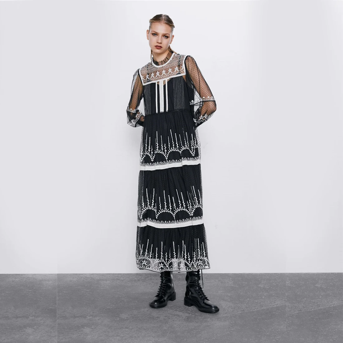 ZA 2019 Новое разноцветное модное платье с принтом женская одежда Boho Свободное v