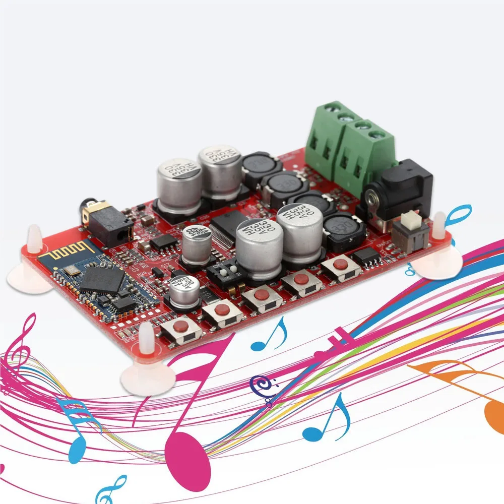 

Hot New TDA7492P 2*25W Bluetoo 4.0 Audio Receiver Amplifier Board Module with AUX Interface + Acrylic DIY Case Kit Cover
