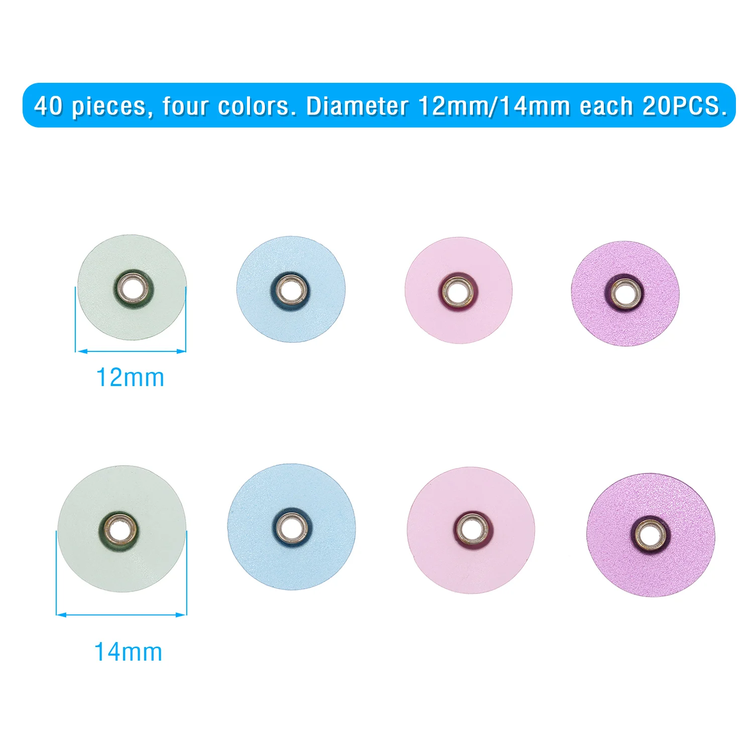 40 шт. стоматологический отделочный диск диаметр 12 мм/14 мм полировка оправки набор стоматологических принадлежностей Полировочный материал