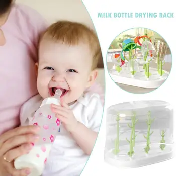 

Household Baby Milk Bottle Drying Rack Drainer Pacifier Feeding Cup Holder Multifunctional DrainageTray with Porous Support