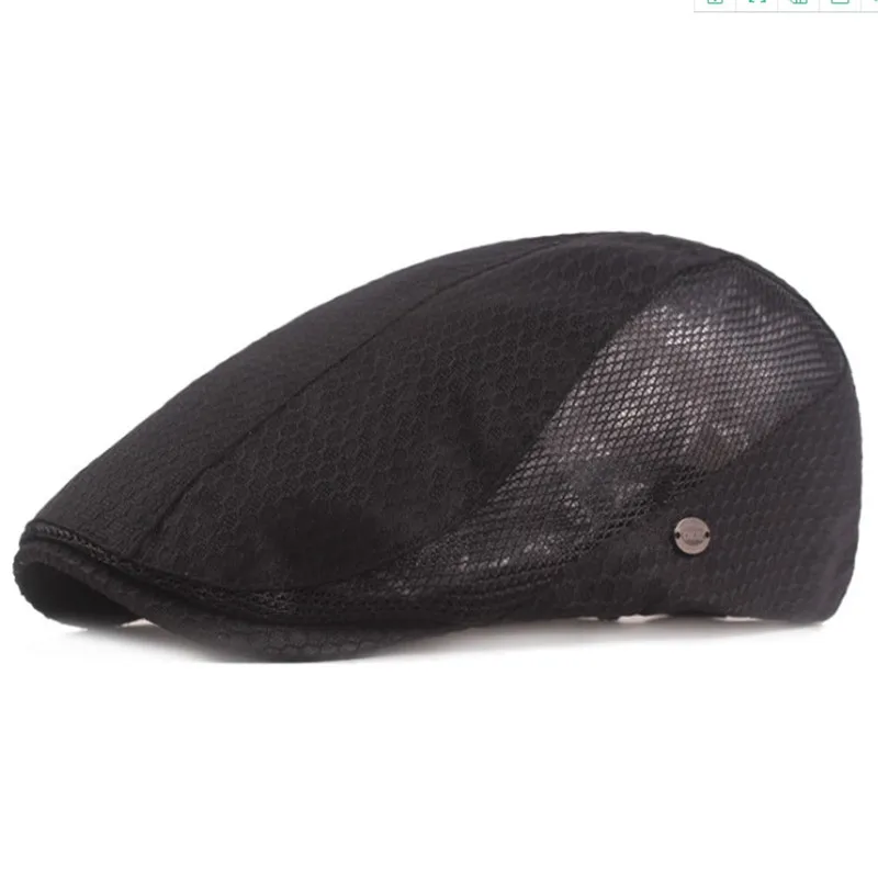

Unisex couple caps mesh cap men's ventilated beret hat summer breathable women's fashion beach hats chapeau fishing cap Boinas