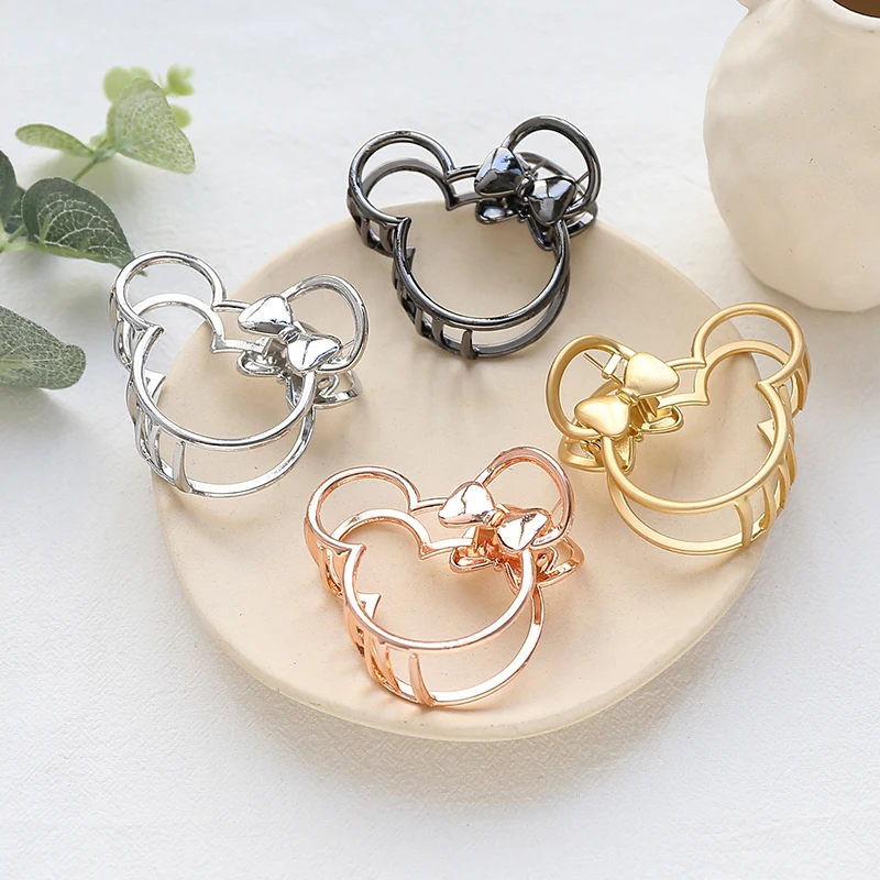 Fashionable Cartoon Womens Girls Hairpin Hairpin Circle Shape Hair Accessories Hairpin Little Mouse Head Jewelry Accessories