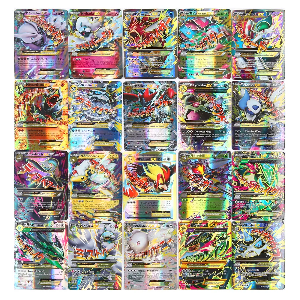 200 шт серии Pokemones карты GX Мега тег команда EX TAKARA TOMY карточная игра битва карта с коробкой