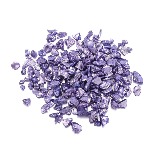 20/50g Glass Metal Crushed Stone Filler DIY Table Decoration Cake Fruit Coaster Filling Decorative Crystal For Epoxy Resin Mold Blue purple