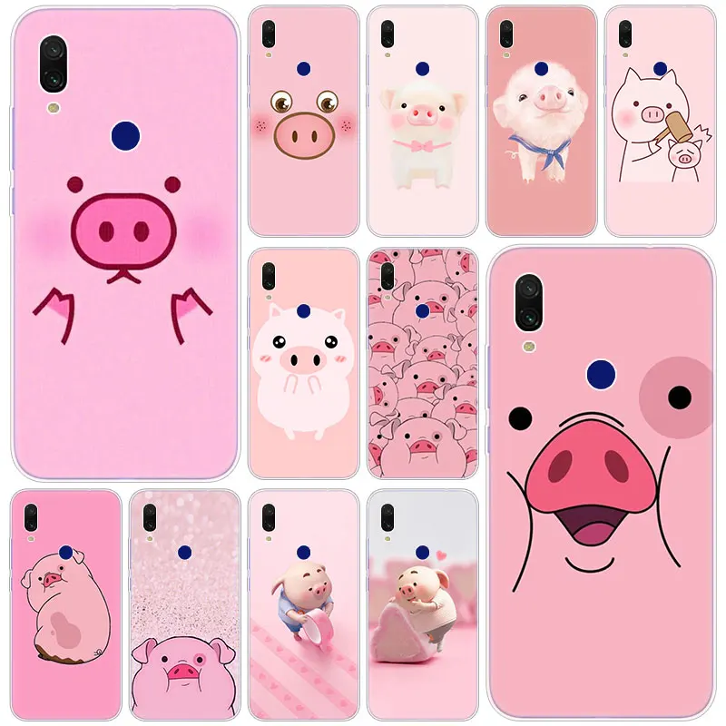 Милый розовый мягкий силиконовый чехол Kawai Pig для Xiaomi Redmi K20 Pro 8 8A 7 7A 6 6A 5 Plus S2 Note 4 4X