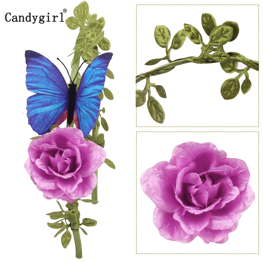 Candygirl Butterfly Bow Headbands Hoop Hairpin Floral Fabric Kids Women Hairbands Printing Headdress Hair Accessories Headwear