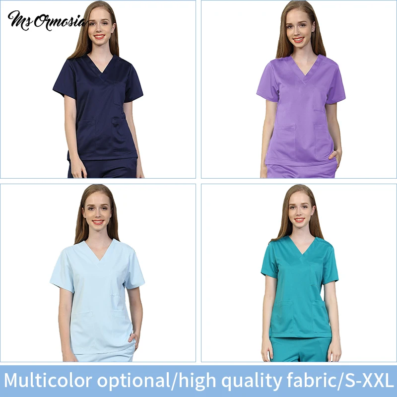 

Custom logo high quality Solid color sets workwear uniform Beautician suits lab uniform pet uniform scrub work clothes wholesale