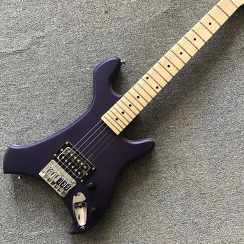 

Headless Electric Guitar, Maple Neck, 6 String Headless Guitar Flame Maple Top Free Shipping