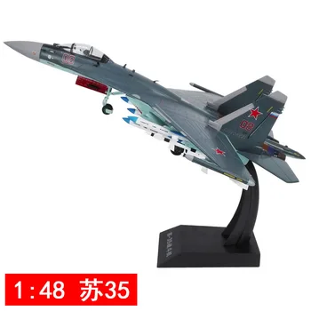 

1:48 Su 35 Fighter Model Alloy Simulation Su-35 Aircraft Military Model Decoration Gift Collection New Version Toys for Adults