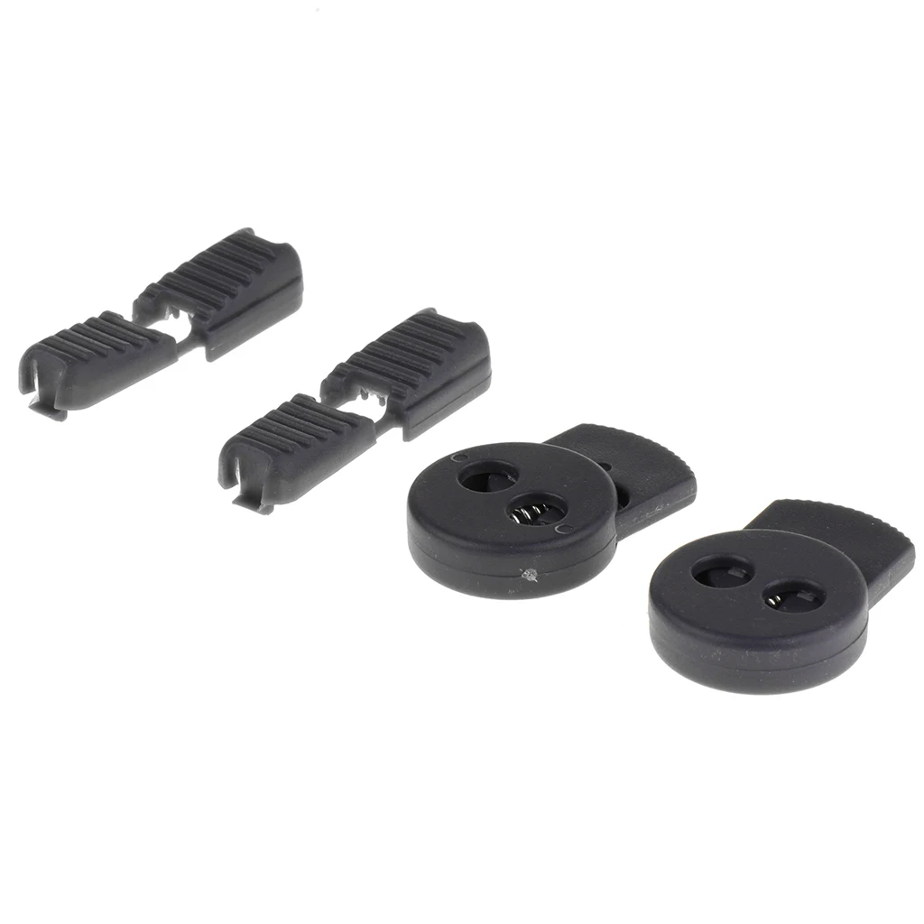 Heavy Duty Double Hole Nylon Cord Lock Clamp Toggle Stop Slider for Shoelance, Paracord, Accessory Cordage, Drawstrings
