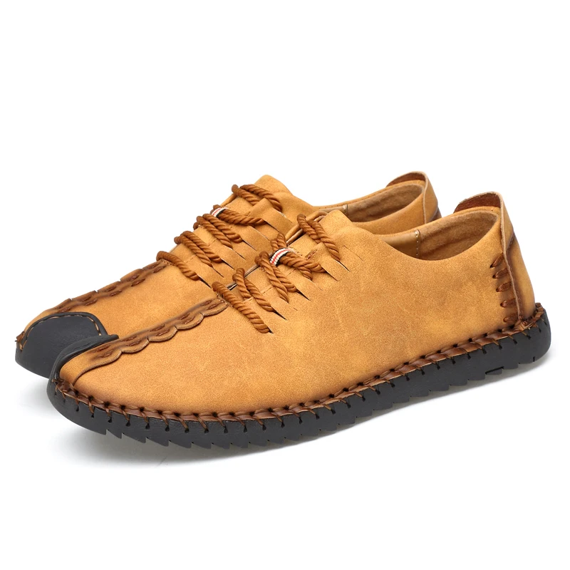 2018 New Comfortable Casual Shoes Loafers Men Quality Split Leather Flats Hot Sale Moccasins | Обувь