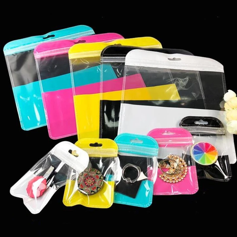 500pcs/lot Small Zip Lock Thicken Packing Bags Clear Jewelry Zipper Storage Bag Large Plastic Ziplock Parts Packaging | Дом и сад