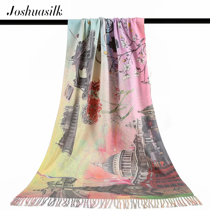 

joshuasilk New autumn Winter Women Scarf Cotton Blends Scarf Large and comfortable Shawl Various Scarves European style Aesthet