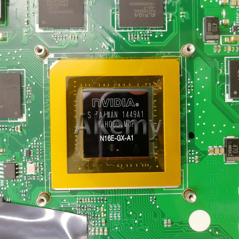 Akemy ROG G751JY Laptop motherboard For Asus G751JY G751JT  G751J G751Tested original mainboard I7-4750HQ SR18J GTX980-4GB