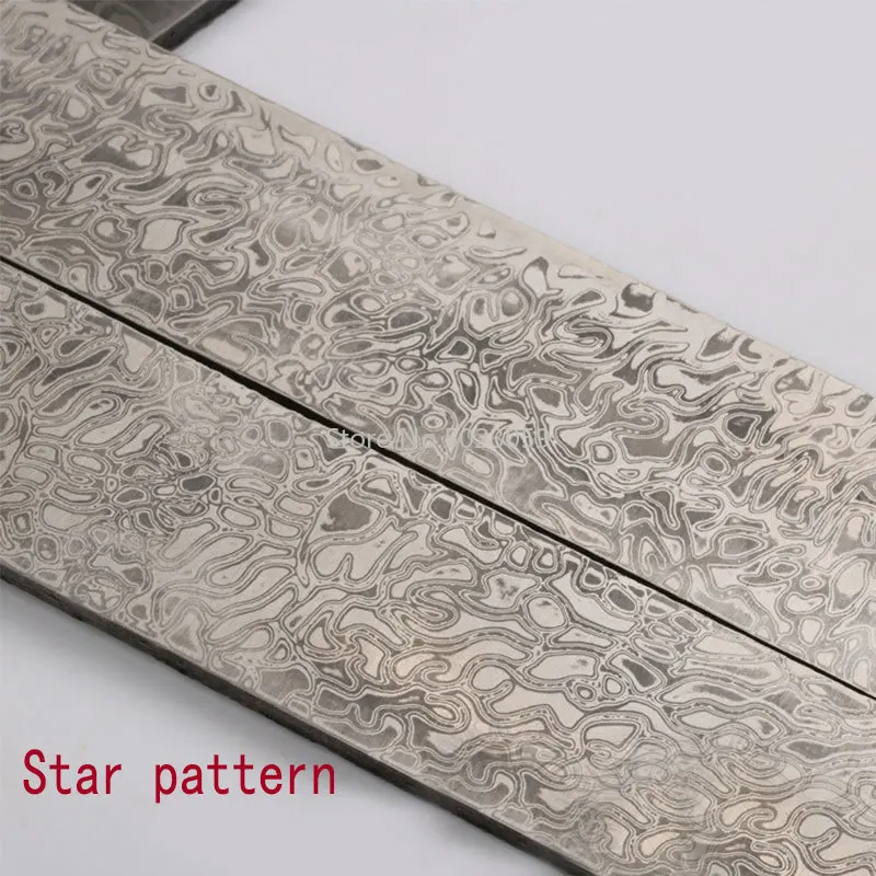 Star 250x35x4mm 5 видов, дамасская сталь, сделай сам, нож, материал для изготовления, роза, сэндвич, узор, стальное лезвие ножа, заготовка, была термической обработкой - Цвет: Star 250x35x4mm