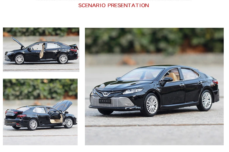 1:32 Toyota Camry Alloy Toy Vehicle Pull Back Diecast Model Car