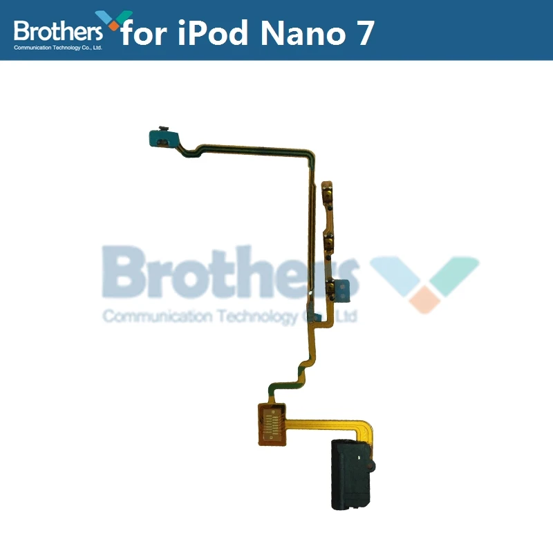 Для iPod Nano 6 7 6th 7th Мощность объем аудиоразъема для iPod Nano6 Nano7 переключатель вкл/выкл кнопка гибкий кабель, запчасти для ремонта